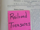 Locomotive Railway Carriage & Wagon Review #721 1952 September