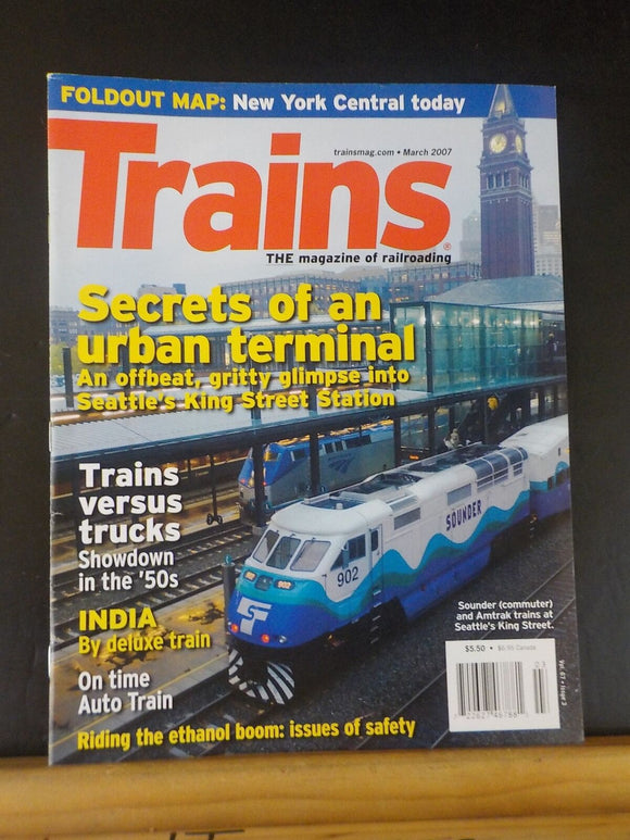 Trains Magazine 2007 March Secrets of urban terminal Trains vs trucks India