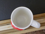 M&M Blue Player Coffee tea Mug with red hat and sunglasses