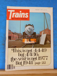 Trains Magazine 1977 February This is not #4449, its #4436 the year is 1941