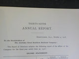 Alabama Great Southern Railroad Company Annual Report 1916 39th  MAP
