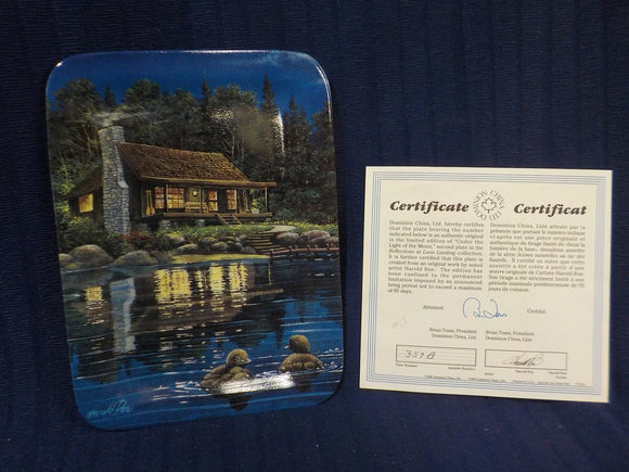 Plate Reflections at Loon Landing Under the Light of the Moon  PLATE p0983