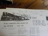 Bell, The 1971-1975 Bell Laboratories Model Railroad Club News Lot of 59 issues