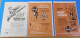 Ads Santa Fe Railroad Lot #1 Advertisements from various magazines (10)