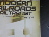 Modern Railroads Rail Transit 1975 May Transit directory Auto-Train N&W Conrail