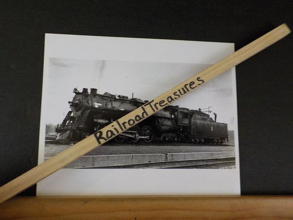 Photo Illinois Central Locomotive #1 8X10 B&W Chicago IL 1939