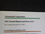 Chesapeake Corporation Annual Report 1987 and Form 10-K sc