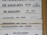ERA Headlights Indexes Lot of 21 various indexes 1945-1977
