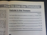 Amtrak Public Timteable Lot of 5 National  Timetables 1980-1987