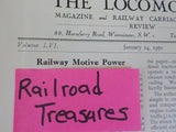 Locomotive Railway Carriage & Wagon Review #689 1950 January 14th INDEX
