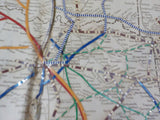 Map Railroads in the United States Eastern & Central   FOLDED