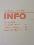 INFO Union Pacific Railroad 1980 April Employee UP MP & WP