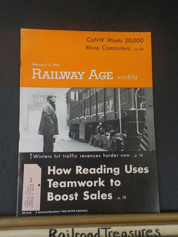 Railway Age 1961 February 13 Weekly C&NW Reading GATC