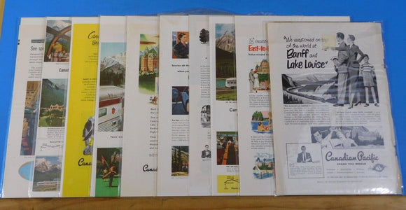 Ads Canadian Pacific Railroad Lot #4 Advertisements from various magazines