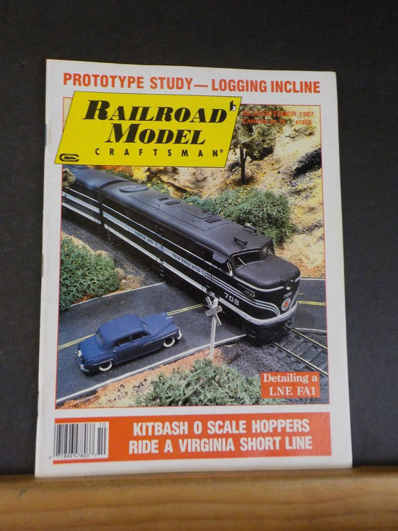 Railroad Model Craftsman Magazine 1987 October Logging incline Detail LNE FA1 VA