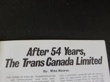 Canadian Rail #393 July August 1986  The TransCanada Limited