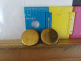 Button Plain Lot of 2 Plain Waterbury  Gold in color