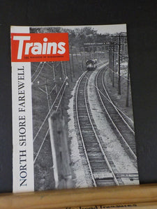 Trains Magazine 1963 January North Shore Farewell