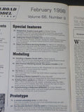 Railroad Model Craftsman Magazine 1998 February Hip roofs Steam servicing Ely YA