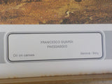Renaissance Lithographic Print  Francesco Guardi Paessaggio Village