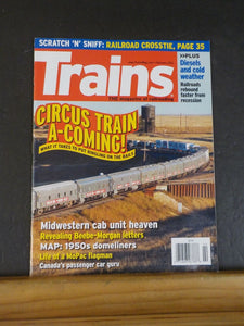 Trains Magazine 2011 February Circus Trains a coming Diesels & COld weather