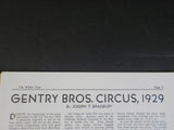 White Tops Circus Magazine 1954 September October Gentry Bros circus 1929