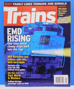 Trains Magazine 2011 January EMD Rising NKP Berkshires Indiana Main line