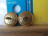Button Penn Central Waterbury Lot of 2 small Gold in color small