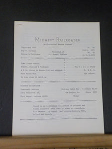 Midwest Railroader #86-87  Oct-Nov-Dec 1971  & Jan-Feb-Mar 1972 Toledo Saginaw &