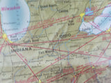 Map American Airlines System Map T197R Population 1962