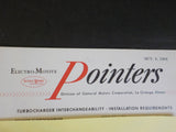 EMD Pointers 1964 October 9 Turbocharger interchangeability Installation require
