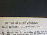 Souvenir Brochure New York Car Riders Association Inspection trip 1940