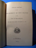 Philadelphia City Transit Annual Report 1916 Hard Cover Ex-Library Book