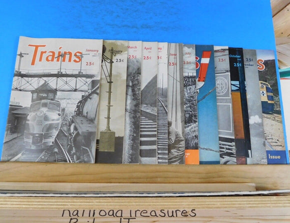 Trains Magazine Complete Year 1945 12 issues