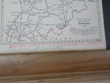 Handy Railroad Atlas 1944 Rand McNally Soft Cover   Staples have been removed