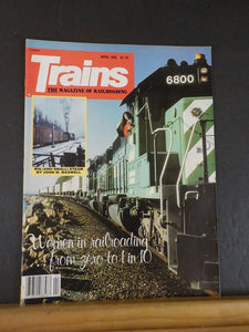 Trains Magazine 1982 April Women in Railroading from zero to 1 in 10