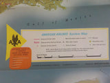 Map American Airlines System Map Astrojets 1962 Feb T197P