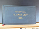 Official Railway List 1890 Alphabetical List of all railways in operation US CAN