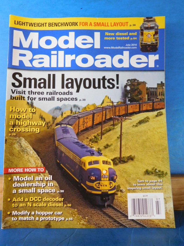 Model Railroader Magazine 2014 July Small Layouts! Model Highway cross ...
