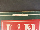 Louisville & Nashville public timetable 1939 April 11 L&N        See photos