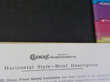 Catalog of the Climax geared Locomotive REPRINT Sprial bound