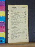 Railway Digest of Developments and Comments 1954 Index January to December