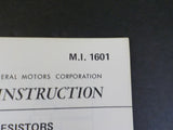 EMD Maintenance Instructions MI 1601 Dynamic brake grid resistors