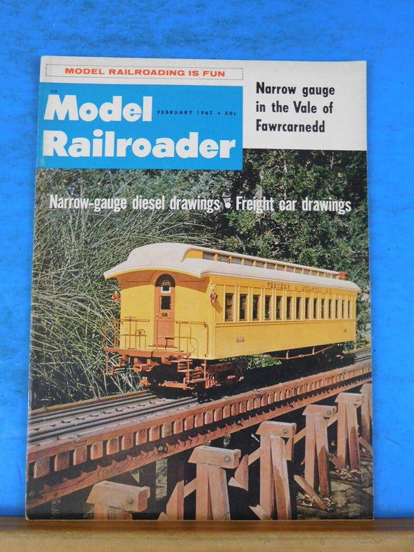 Model Railroader Magazine 1967 February Narrow gauge diesel drawings Freight car