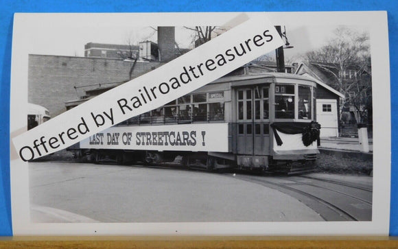 Photo Capital Transit Trolley #766 Washington D.C. Last Day of Streetcars