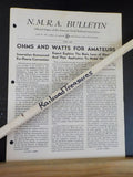 NMRA Bulletin 1941 June Ohms and Watts for AMateurs