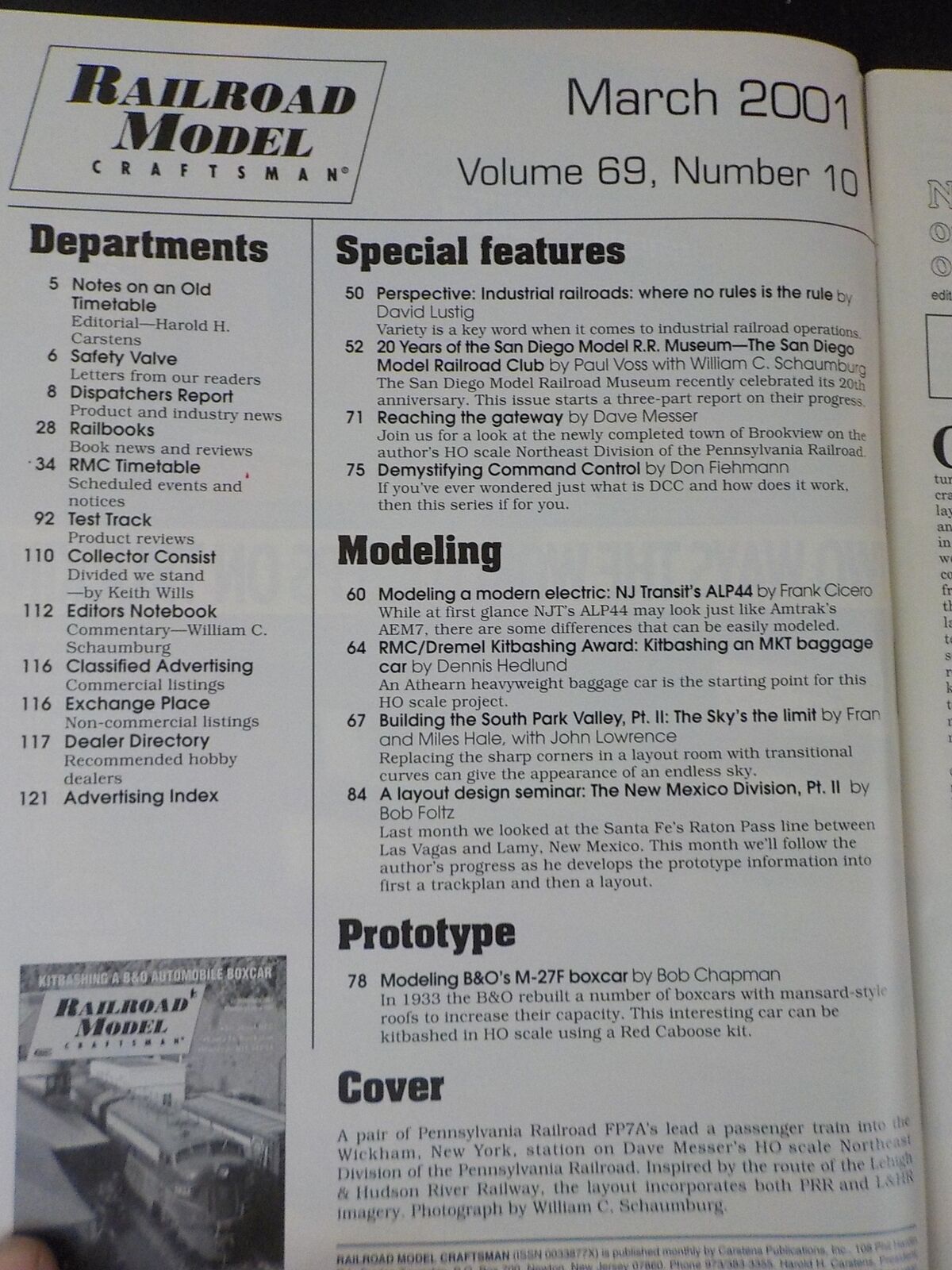 Railroad Model Craftsman Magazine 2001 March Kitbash a B&O automobile ...