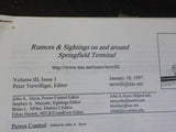 Rumors & Sightings on and around Springfield Terminal Vol 3 Issue 1 1997 January