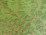 Map Penn Central Railroad January 1970 Trackage Rights Associated Lines