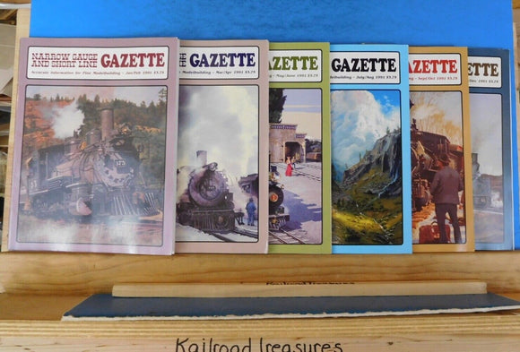 Narrow Gauge & Short Line Gazette Complete Year 1991 6 issues